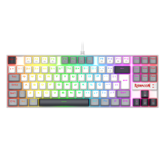 TECLADO MECANICO KUMARA RGB BRANCO E CINZA SWITCH DUST-PROOF BROWN K552WGL-RGB PT-BROWN