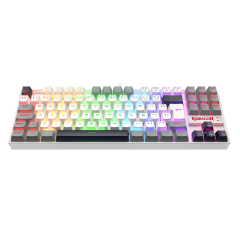 TECLADO MECANICO KUMARA RGB BRANCO E CINZA SWITCH DUST-PROOF BROWN K552WGL-RGB PT-BROWN