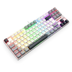 TECLADO MECANICO KUMARA RGB BRANCO E CINZA SWITCH DUST-PROOF BROWN K552WGL-RGB PT-BROWN