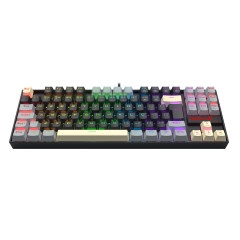 TECLADO MECANICO KUMARA PRETO E CINZA SWITCH DUST- PROOF BROWN K552LGY-RGB PT-BROWN