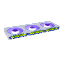 KIT 3 FAN GAMER UNI FAN SL-INF WIRELESS 120MM REVERSE BLADE BRANCO ARGB MODELO 12RSLIN1W3W BRANCO