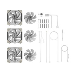 KIT 3 FANS GAMDIAS AEOLUS P2-1203 WH BRANCO