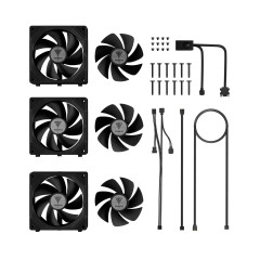 KIT 3 FANS GAMDIAS AEOLUS P2-1203 PRETO