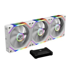 KIT 3 FANS GAMDIAS AEOLUS P2-1203U WH BRANCO