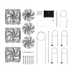 KIT 3 FANS GAMDIAS AEOLUS P2-1203U WH BRANCO