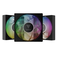 KIT 3 FANS GAMDIAS NOTUS M1-1203 ARGB PRETO
