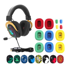 HEADSET GAMER HARRY POTTER ZEUS HOGWART'S RGB PRETO HP-510 RGB