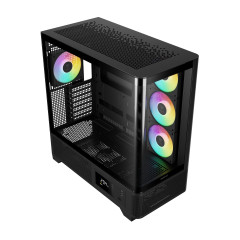 GABINETE GAMER GAMDIAS ATLAS P2 CG PRETO COM 4 FAN
