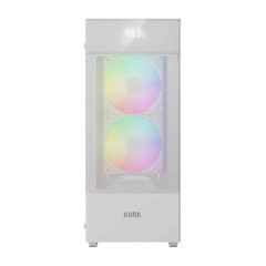 GABINETE GAMER GAMDIAS AURA GC5 ELITE WH ARGB BRANCO COM 3 FAN