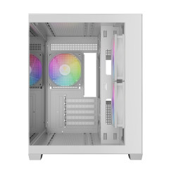 GABINETE GAMER GAMDIAS AURA GC 10M ARGB V2 WH BRANCO COM 3 FAN