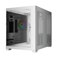 GABINETE GAMER GAMDIAS AURA GC 10M ARGB V2 WH BRANCO COM 3 FAN