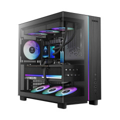 GABINETE GAMER GAMDIAS ATLAS M4 COM 4 FAN PRETO