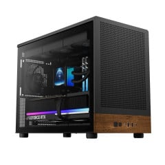 GABINETE GAMER ATHENA M4M WOOD PRETO COM 3 FAN