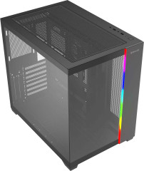 GABINETE GAMER REDRAGON TESSERACT RGB PRETO CA-614B SEM FAN