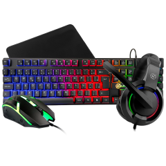 COMBO TECLADO + MOUSE + MOUSEPAD + HEADSET KALKAN ODIN LITE PRETO KLK00060