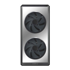 GABINETE LIAN LI LANCOOL 217 PRETO 3 FAN LAN217INFX