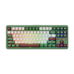 TECLADO AKKO TAC87 MATCHA RED BEAN RGB 88 US STELLAR ROSE