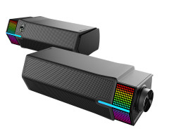 CAIXA DE SOM GAMER YORICK RGB PRETO GS511