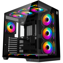 GABINETE GAMER KALKAN SKYE PRETO S/FAN KLK00041