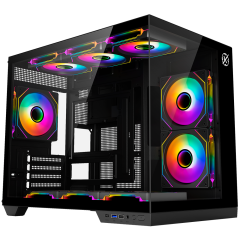 GABINETE GAMER KALKAN SAGA PRETO S/FAN KLK00043