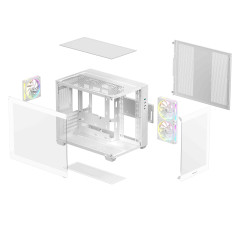 GABINETE GAMER DEEPCOOL CG330 3F WH BRANCO C/FAN R-CG330-WHNGM3-G
