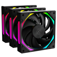 KIT 3 FAN 120MM KALKAN HALO ARGB PRETO KLK00019