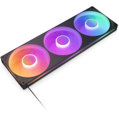 KIT FAN GAMER NZXT F420 RGB CORE COM 3 FANS PRETO RF-U42HF-B1