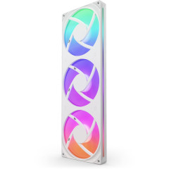 KIT FAN GAMER NZXT F420 RGB CORE COM 3 FANS BRANCO RF-U42HF-W1