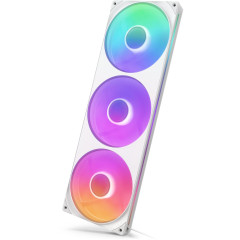 KIT FAN GAMER NZXT F420 RGB CORE COM 3 FANS BRANCO RF-U42HF-W1
