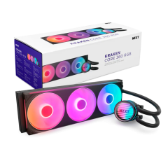 WATER COOLER NZXT KRAKEN CORE 360 RGB COM 3 FANS PRETO RL-KR36C-B1