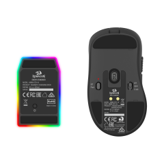 MOUSE GAMER REDRAGON COM CARREGADOR EBONY STANDARD RGB PRETO M998-STD-1K