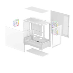 GABINETE GAMER DEEPCOOL CG380 3F WH BRANCO C/FAN R-CG380-WHAGM3-G