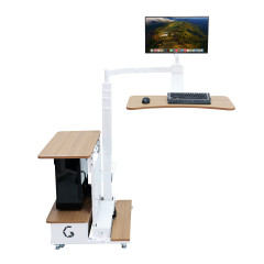 MESA FLUTUANTE INGREM BRANCO E MADEIRA ESQUERDA 6973193060776