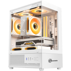 GABINETE GAMER KALKAN HAKON BRANCO S/FAN KLK00081