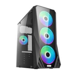 GABINETE GAMER KALKAN HUSK LITE PRETO S/FAN KLK070