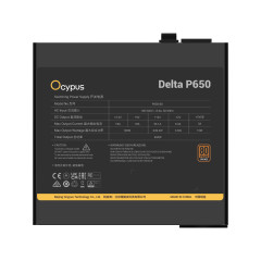 FONTE DELTA P650 80 PLUS BRONZE OCYPUS  PRETO DELTA-P650-B1FDBK025X-BR