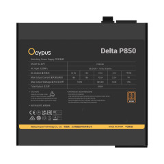 FONTE DELTA P850 80 PLUS BRONZE OCYPUS  PRETO DELTA-P850-B1FDBK024X-BR