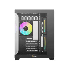 GABINETE OCYPUS GAMMA C54 BK ARGB PRETO C/F GAMMA-C54-BKD300XX-GL