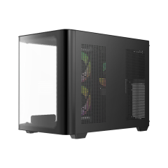 GABINETE OCYPUS IOTA C50 BK CURVE ARGB DIGITAL PRETO C/F IOTA-C50-BKD300CD-GL