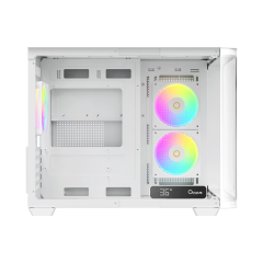 GABINETE OCYPUS IOTA C50 WH CURVE ARGB DIGITAL PRETO C/F IOTA-C50-WHD300CD-GL