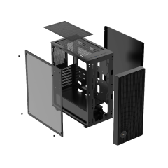 GABINETE OCYPUS GAMMA C70 BK PRETO S/FAN GAMMA-C70-BKG000XX-GL