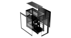 GABINETE OCYPUS GAMMA C72 BK PRETO S/FAN GAMMA-C72-BKD000XX-GL