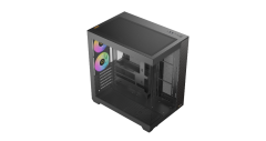 GABINETE OCYPUS DELTA C74 BK ARGB PRETO C/FAN DELTA-C74-BKD200XX-GL