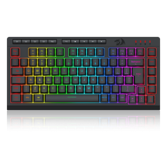 TECLADO MEMBRANA GAMER REDRAGON CRESCENT K524-RGB-PT PTO