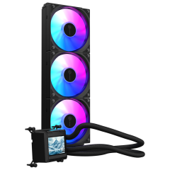 WATER COOLER KALKAN AURA LCD 360MM ARGB PRETO KLK00103