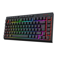 TECLADO MEMBRANA GAMER REDRAGON CRESCENT PRO 75% 3 MODE PRETO S/F - K524RGB-PRO