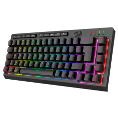 TECLADO MEMBRANA GAMER REDRAGON CRESCENT PRO 68% 3 MODE PRETO S/F - K519RGB-PRO