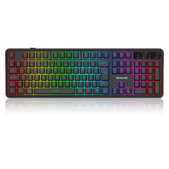 TECLADO MEMBRANA RM104 VOLVANO RGB 3 MODE PRETO S/F - K526-WL