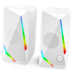 CAIXA DE SOM GAMER WALTZ RGB BRANCO GS510W