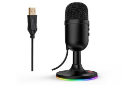MICROFONE GAMER PULSAR RGB PRETO GM303